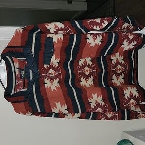 Como Man size L fleece tribal print shirt